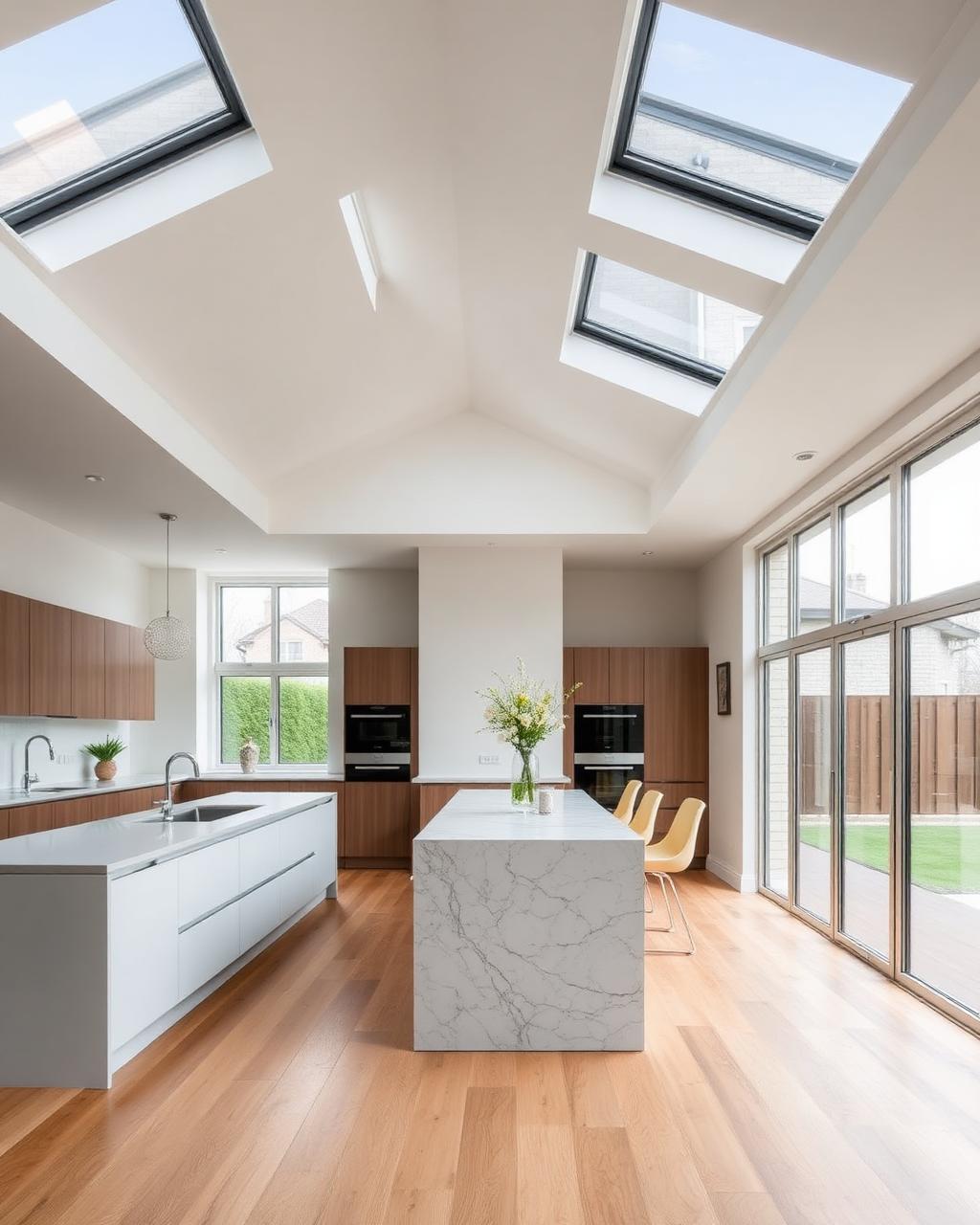 Skylit kitchen extension